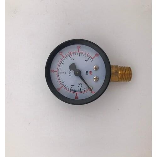 Low Pressure Regulator Gauge, 0 ~ 4 Bar, 0 ~ 60 PSI, Right Hand Thread - 1/4"NPT, Co2 Regulator Replacement