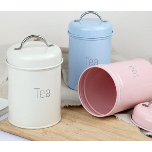 Nordic Metal Seal Jar Coffee Sugar Tea Storage Bottle Kitchen Food Sealing Container Powder Can Home Organizer storage container