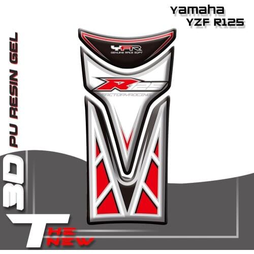 Motorcycle Stickers High quality Fuel Tank Sticker Fishbone Protective Decals 3D Tank Pad For Yamaha YZF R125 2008 - 2016