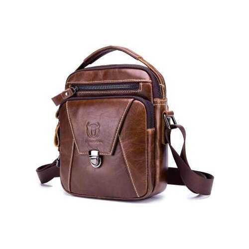 Men Bag Leather Shoulder Bag Portable Messenger Bag Fashion Top Layer Cowhide Brown Large Capacity Mens Bag Sac à main 남성용 숄더백