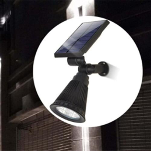 Solar powered inground Lawn 4LED Outdoor Garden Lighting / LED Waterproof Rotating Solar Spot Lighting