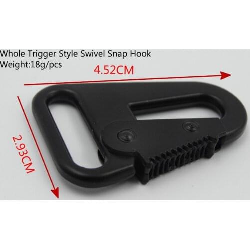 New Metal Clips For 25mm webbing 5pcs 4.52*2.93cm gun black handbag Whole Trigger Style Swivel Snap Hook Shorten Metal Clips
