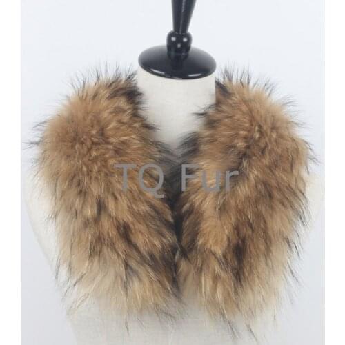 New women fur collar Genuine Winter Raccoon Fur Scarf Natural Fur Scarves Scarf Lady Neck Warmer