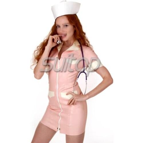 Rubber nurses uniform latex dress