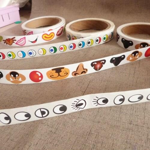 Roll/lot---mouth/ nose/ eyes picture new sticker for diy children handcraft materials