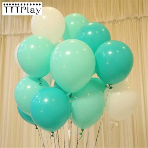 Tiffany Blue Balloons 20pc 10 Inch Thick 2.2 g Wedding Decorations Ballons Inflatable Birthday Balloons Party Supplies Wholesale