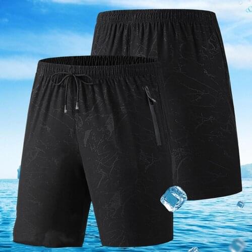 Knee Length Drawstring Summer Shorts Fashion Beach Shorts Mid Waist Zipper Pockets Comfy Knee Length Men Shorts for Sports