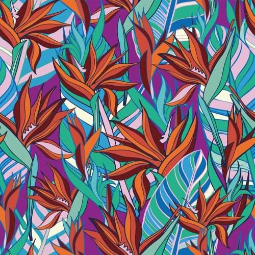 100cm*145cm stretch swimsuit fabric dress high definition floral print fabric thin dress fabric diy clothes shirt patchwork R1