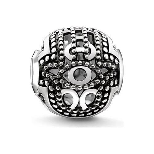 Thai Silver Hand of Fatima Nazars Eye Beads Fashion Thomas Style DIY Bead Jewelry Ts Gift Fit Necklaces Bracelets for Women Men