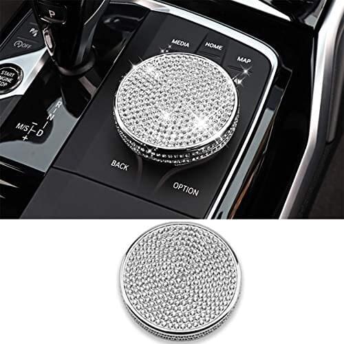 TopDall Bling Media iDrive Control Interior Sticker Cover Accessory X Large Compatible for BMW