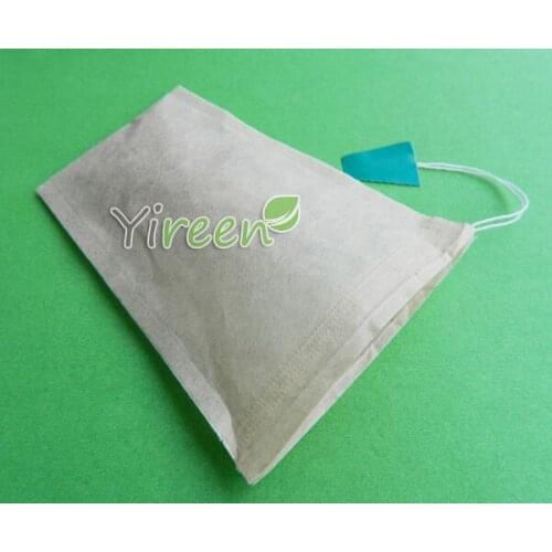 Trapezoid Filter paper teabag, pulp color filter bags, coffee bags with label,herbals-plants powder-medicine filter bags