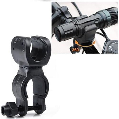 360 Degree Cycling Clip Clamp Rotation Bike Flashlight Torch Mount LED Head Front Light Holder Bicycle Bike Torch Clip Clamp