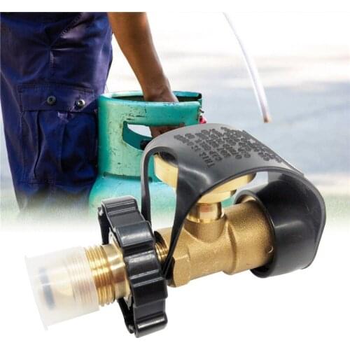 VOGVIGO Propane Tank Adapter Solid Brass Regulator Valve Safety POL Tank Convert