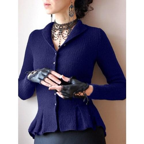 Long Sleeve Knitted Sweater Autumn 2020 New Korean Version Slim Cardigan Single Breasted Formal Winter Jumpers