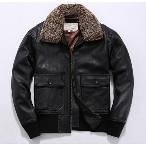 Winter 100% Real Leather Coat Men Autumn Clothes 2020 Streetwear Natural Fur Collar Genuine Cow Leather Jacket Top LW2376