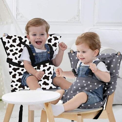 1pc 8-36month Portable High Chair Seat Belt Soft Machine Wash-able Infant Feeding Protective Belt 2 Style For Belt Covers