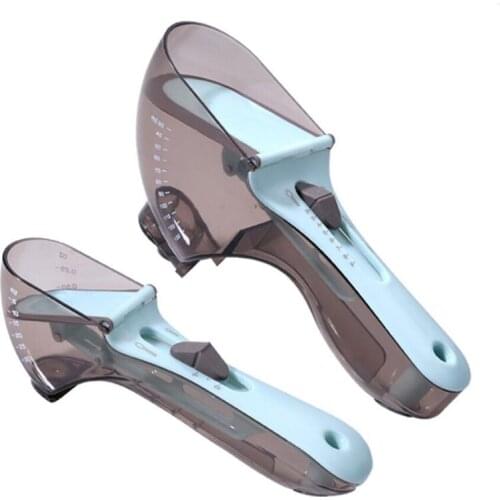 2Pc/Set Measuring Cups Adjustable Measure Spoons Multifunctional Solid Powder Liquid Cooking Practical Measuring Cups