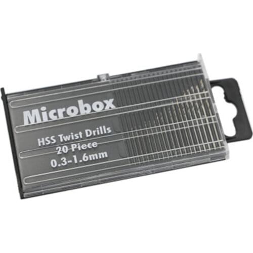 20pcs/Set Mini Twist Drill Bits Set High Speed Steel Drill Heads Tool 0.3-1.6mm For Screwdriver