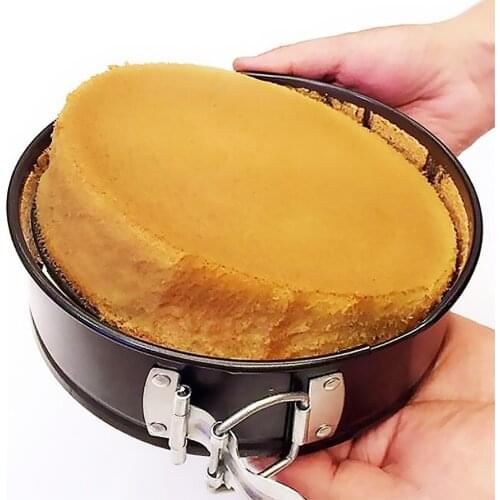 20cm Black Carbon Steel Cakes Molds Non-Stick Metal Bake Mould Round Cake Baking Pan Removable Bottom Bakeware Cake Supplies