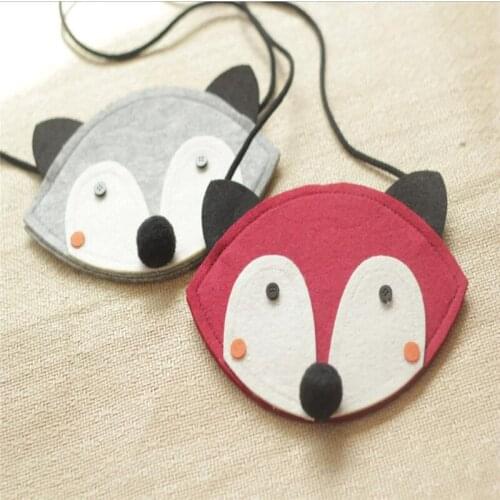 2020 Unisex Bag Coin Purses Cute Cartoon Kids Bag Girl Boy Shoulder Bag Kawaii Fox Animal Baby Coin Purse Handbag Child Wallet