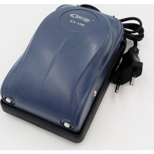 220-240V 5W Aquarium Air Pump Ultra Quiet Aquarium Double Outlet Air Pump Oxygen Aerator EU Plug Fish Tank Pump 1Pc