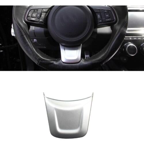 ABS Matte For Jaguar F-PACE fpace 2016 2017 2018 Car Accessories Car Steering Wheel Frame Cover Trim Sticker Car Styling 1pcs