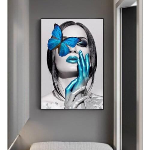 Abstract Woman Body Butterfly Art Canvas Painting Posters And Prints Wall Pictures For Living Room Modern Home Decor Wall Art