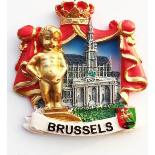 Brussels, Belgium Geographical Indication Creative Tourism Commemorative Decorative Crafts Magnetic Fridge Magnet