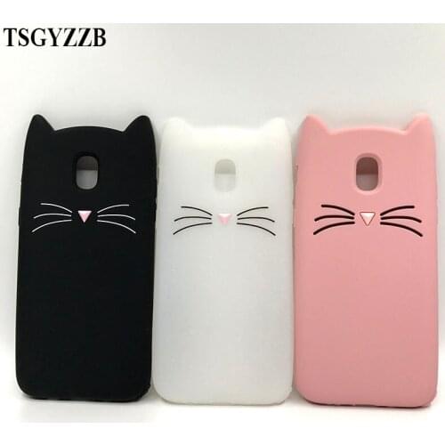 3D Silicon Glitter Black Pink Cat Cartoon Soft Phone Case Cover For Samsung Galaxy A5 J5 A7 J7 J1 J3 2015 2016 2017 Case Coque