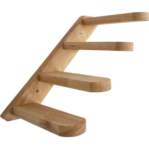 Wall Mounted Cat Climbing Ladder Wood Stairs Cat Climbing Frame Pet Furniture Play House