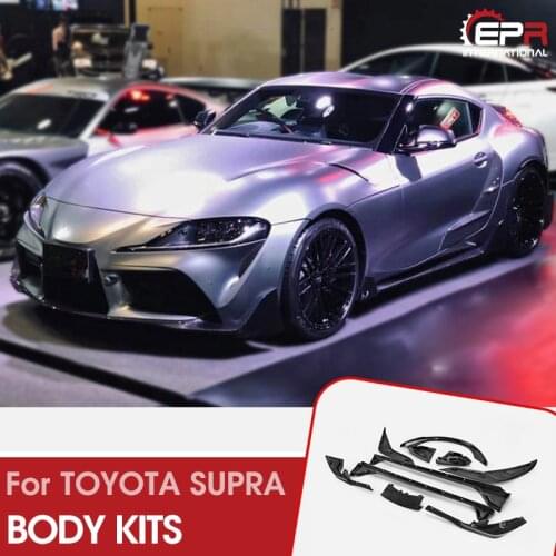 For 19+ TOYOTA Supra A90 T Type Double side Carbon Fiber Full wide body kits Exterior Car accessories kits