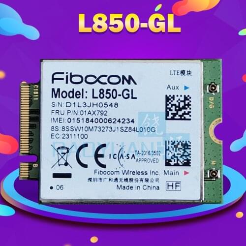 Fibocom L850-GL 4G LTE Wireless Module M.2 Wlan Card FRU 01AX792 Lenovo ThinkPad X1 Carbon Gen6 X280 T580 T480s L480 X1 Yoga Gen
