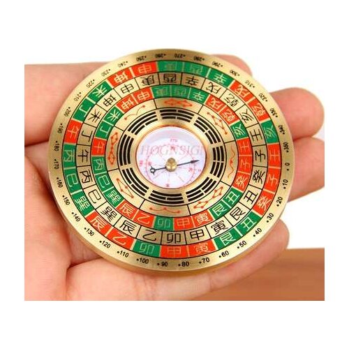 Compass Feng Shui Pan Alloy Pure Copper Decoration High Precision Compass Carry Feng Shui Compass
