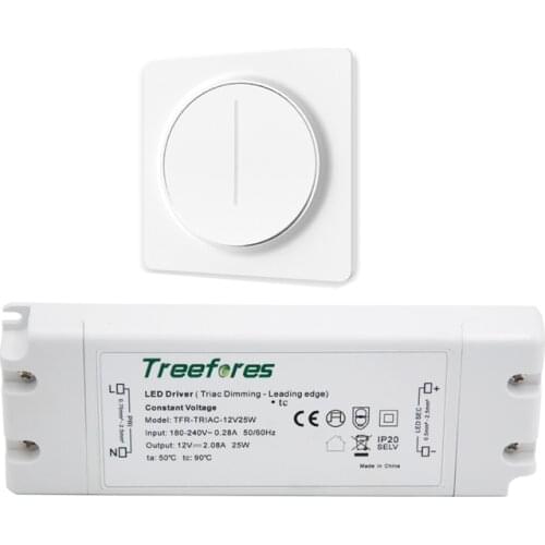 Touch Panel Dimmer Controller + 12V 24V Triac Dimmable LED Driver Regulator 8W 15W 25W 50W 75W Power Transformer Zigbee APP