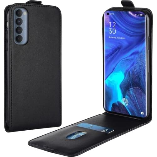 Flip Up and Down Leather Case for OPPO Reno4 Pro 4G CPH2173 PEEM00 Vertical Cover for Reno 4Pro 4G Case Phone Bag