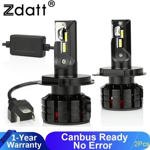 Zdatt H4 Led H11 HB3 9005 HB4 9006 Car Headlight Bulbs Mini 100W 12000LM 6000k Foglights Lamps Automobiles H8 H9 Running Lights