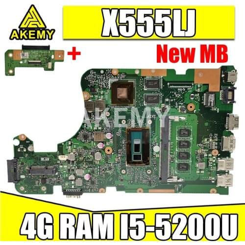 Akemy X555LD 4G/I5-5200U/AS GT920M/2G mainboard REV3.6 For Asus X555LJ X555LB X555LF X555LD X555L VM590L laptop motherboard