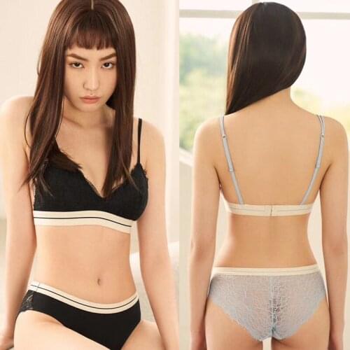 Fashion Lace Bra Brief Panty Panties Set Lingerie Lacing Women Girl Underwear Sexy Padded Laced Bralette Intimates Transparent