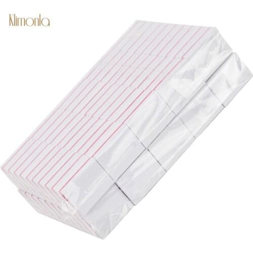 200Pcs Nail File Buffer Block 100/180 White Sponge Mini Nail Files Set Sandpaper Grinding Nails Care Manicure Pedicure Tools