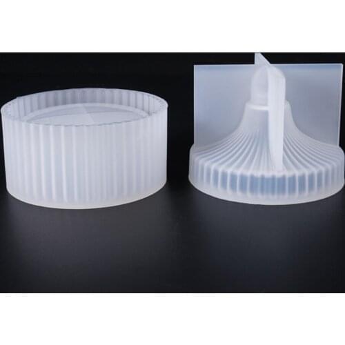 New DIY Europe Style Cosmetics jewelry Box Clear crystal Epoxy storage box mold round stripe storage box silicone mold