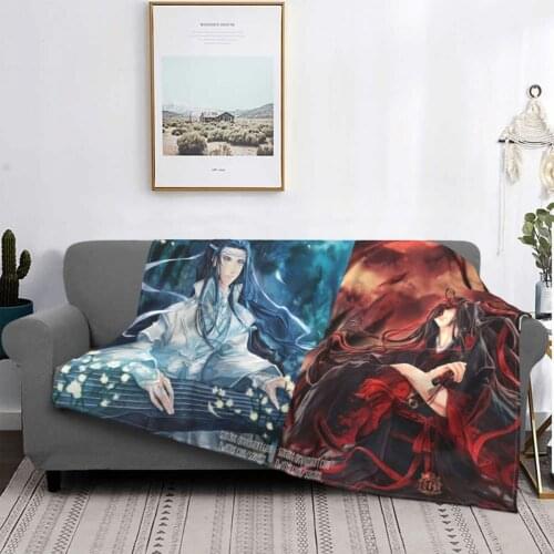 Mo Dao Zu Shi Blankets Fleece Decoration Fanart Multi-function Lightweight Thin Throw Blanket for Bed Couch Quilt