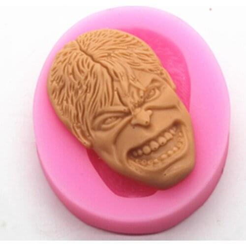 P217 angry head Chocolate mold handmade soap mold cake decoration mold