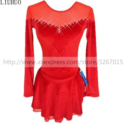 Figure Skating Dress Womens Girls' Ice Skating Dress eislaufkleid High grade velvet fabric Soft and comfortable Multicolor