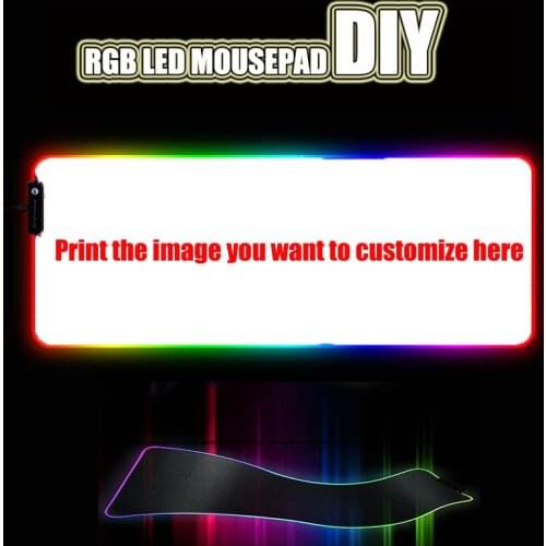 MRGLZY DIY Custom Mouse Pad RGB LED Large Gaming Mouse Pad Laptop Desk Pad for Player Speed Control, Comfortable and Durable
