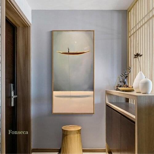 Lonely Rower Poster And Print Thought-Provoking Canvas Paintings Decoration Living Room House Luxury Modern Object For Corridor