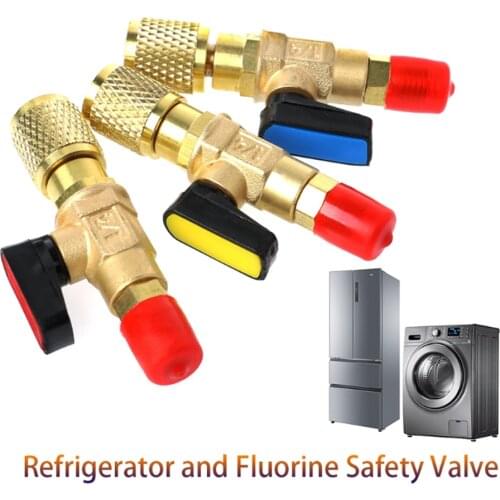 1/4" Male To 1/4" Female SAE Straight Ball Valve AC Charging For R22 Refrigerant
