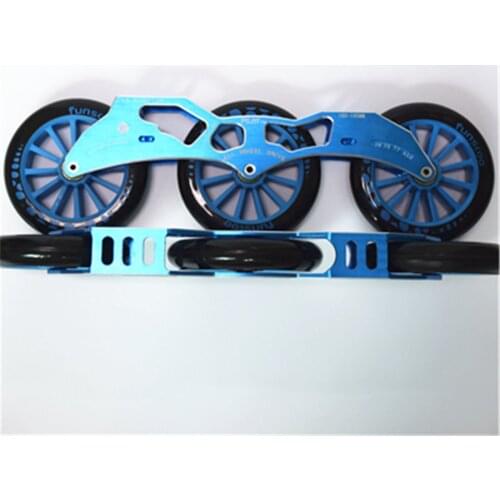 Polit 3*125mm Speed Skate Frames With ILQ-11 Bearings With 125mm Wheels Set 3 Colors Competition Street Racing Patines Base Set