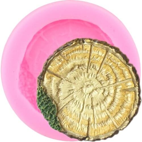 DIY Tree Stump Moss Silicone Mold Baby Birthday Cake Decorating Tools Cupcake Topper Fondant Molds Candy Clay Chocolate Moulds