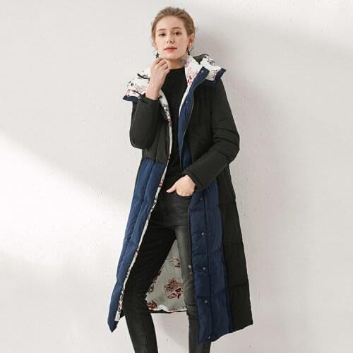 States the new womens clothing boutique winter 2019 spot colours hooded thickening long down jacket a undertakes