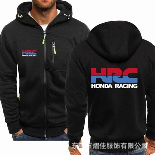 Spring Mens Hoodies HRC Logo Casual HipHop Long Sleeve Hooded Sweatshirts Fashion Fleece riding Zipper Jacket Men Tops